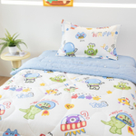 Комплект постельного белья Сатин с Одеялом Young 100% хлопок на резинке OBKR024