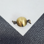 Замок магнитный, круглый, латунь, 16х10мм, люкс фурнитура, штучно