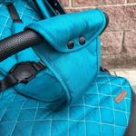 Прогулочная коляска BABALO J900 изумрудный текстиль на чёрной раме с сумкой на механической спинке