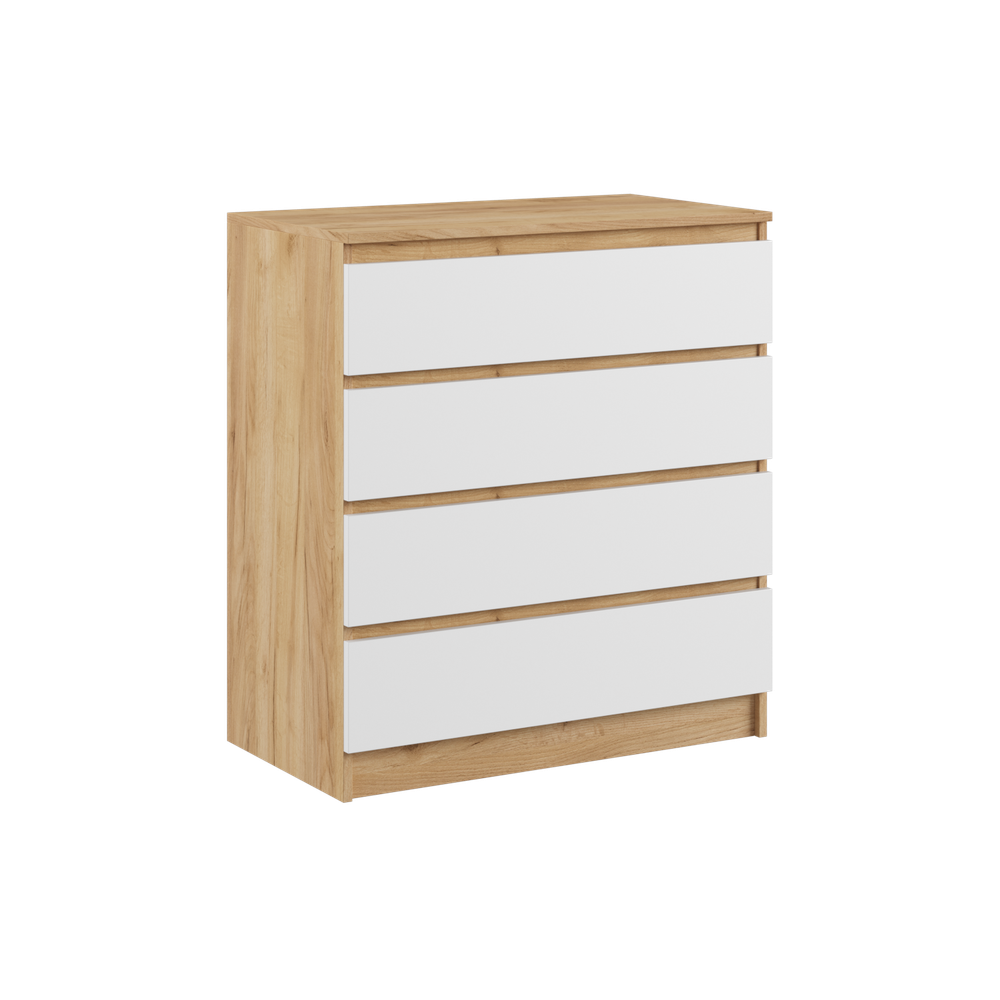 МС Мадера Комод К4М 800*1000*420 (корпус лдсп дуб крафт золотой, фасады лдсп белый)