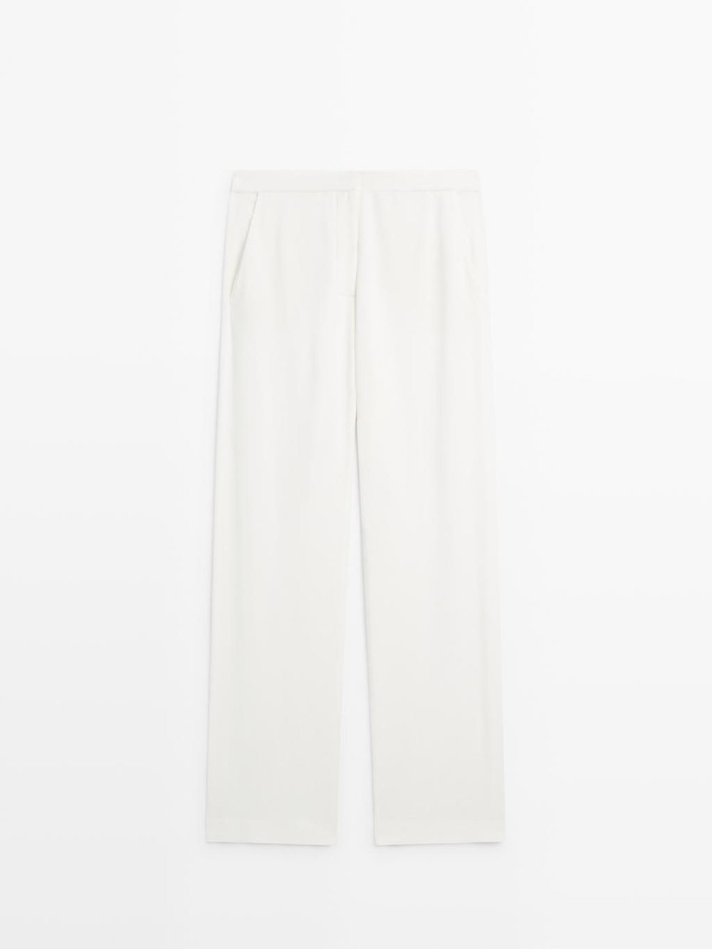 Massimo Dutti Свободные элегантные брюки - STUDIO, кремовый