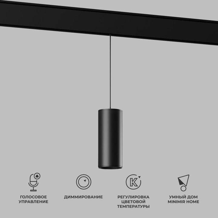 Подвесной трековый светодиодный светильник Elektrostandard (Умный дом) Slim Magnetic Dim Amend 85073/01 черный a063534