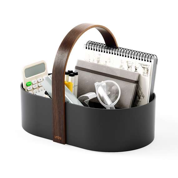 Органайзер bellwood caddy, 30х23 см, черный/орех