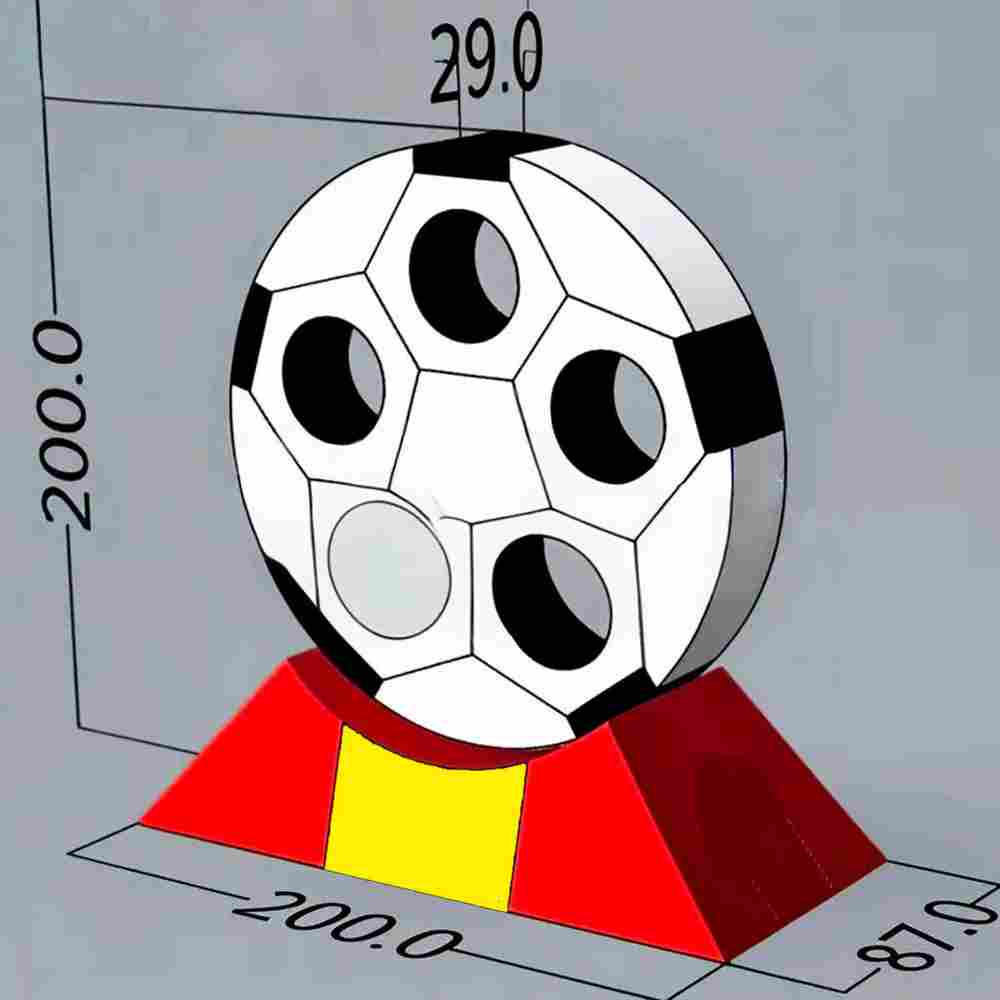 Надувной герметичный футбольный дартс «Гол» диаметр 2 м, размер 2×0,9×2 м