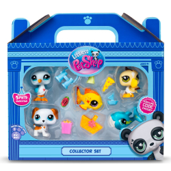 Littlest Pet Shop - Пляжный набор с пятью животными 5-ПАК + аксессуары LPS00517