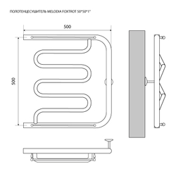 Полотенцесушитель MELODIA Foxtrot Plus 50/50 (MTRFP5050)