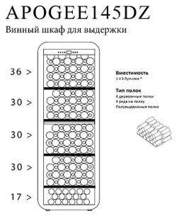 Винный шкаф La Sommeliere APOGEE145DZ