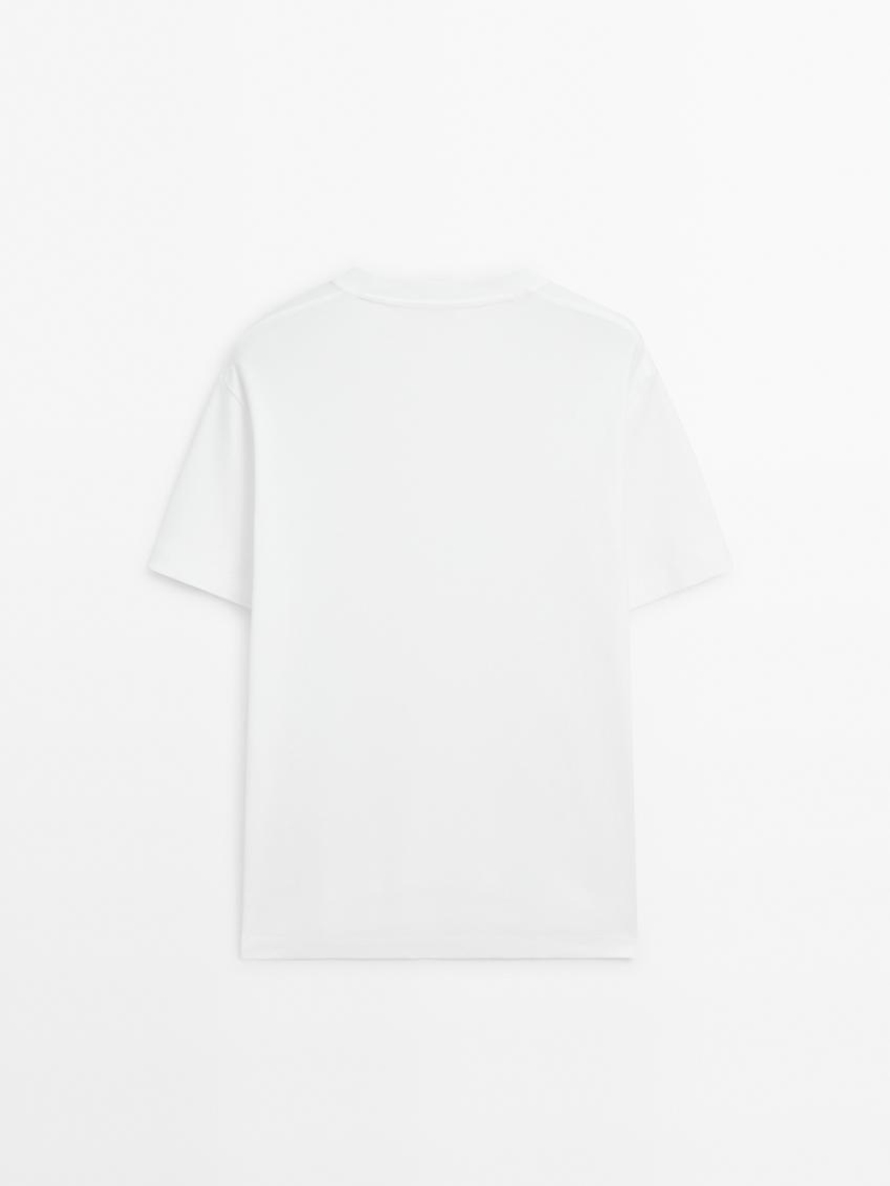 Massimo Dutti Хлопковая футболка-поло с короткими рукавами, белый