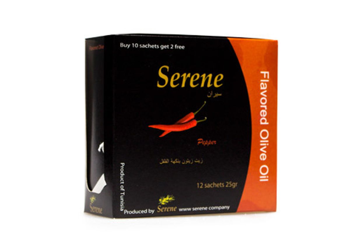 Масло оливковое Serene Extra Virgin с красным перцем, 300г