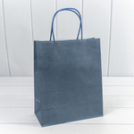 Пакет подарочный 22х27х11см (Синий, Крафт)