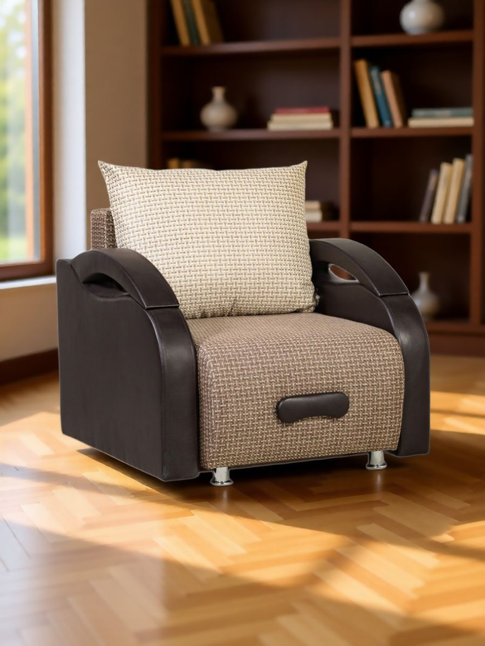 Кресло-кровать, Юпитер Ратибор Темный, 96х90х80 см, для дома, дачи, балкона