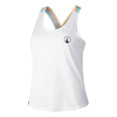Женская теннисная майка Quiet Please Rainbow Tank Top Women - White, Multicoloured