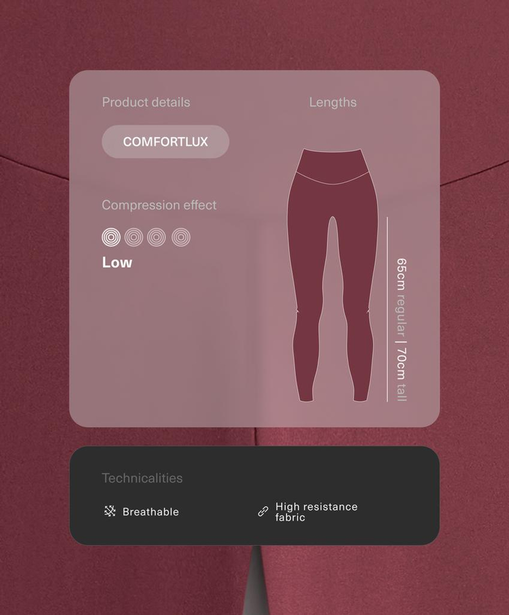 OYSHO Легинсы Comfortlux длиной до щиколотки с высокой посадкой, вишневый