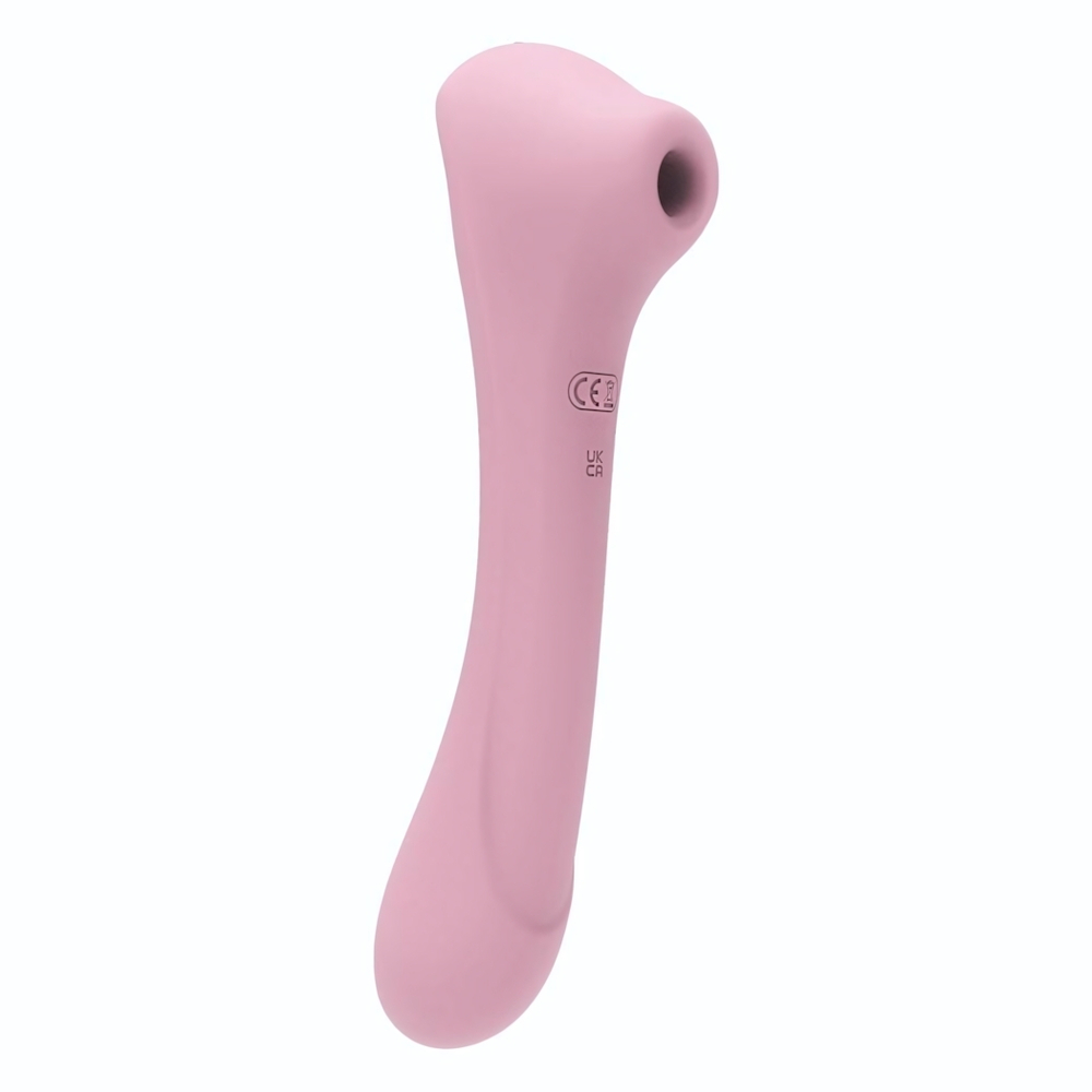 Нежно-розовый двусторонний стимулятор Daisy Massager - 20,2 см. (Цвет: нежно-розовый)