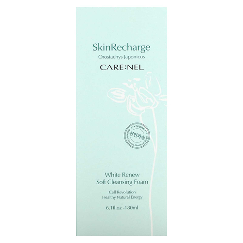 Care:Nel, White Renew, мягкая очищающая пенка, 180 мл (6,1 жидк. унц.)