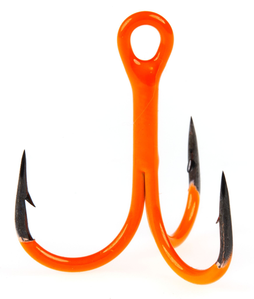 Крючки-тройники Lucky John  Orange UV LJH201 разм.K01 5 шт.