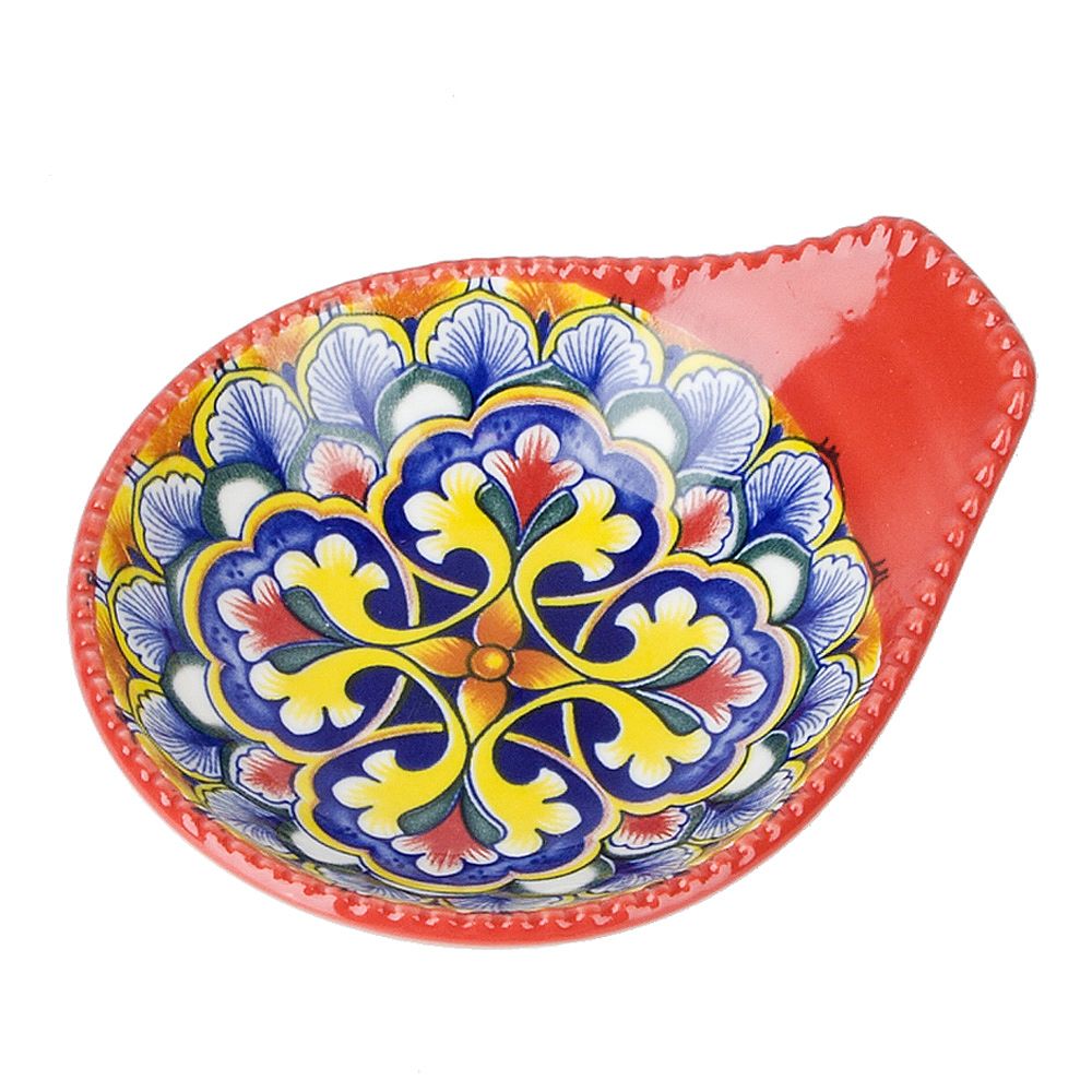 Оливница с ручкой " " (красный) 12х10х3см (min12) (транспортная упаковка)