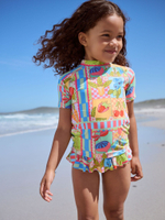 Купальник раздельный для девочки Next AB7-038, Голубой, Зеленый