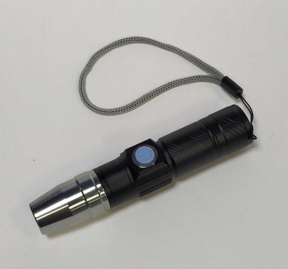 Фонарик УФ USB с аккумулятором (1 диод 5 Ватт)