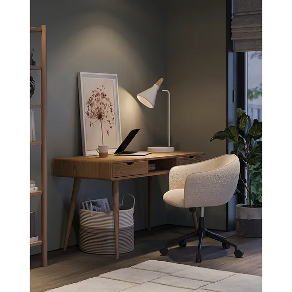 Лампа настольная Thor, Ø25х57 см, бежевая