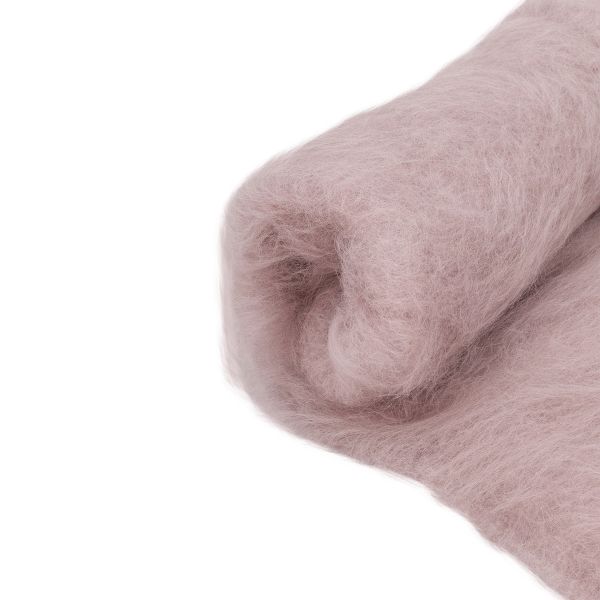 Шерсть для валяния Камтекс Кардочес п/тонкая 1х100 г (27-29 мкр), 231 жемчужная роза
