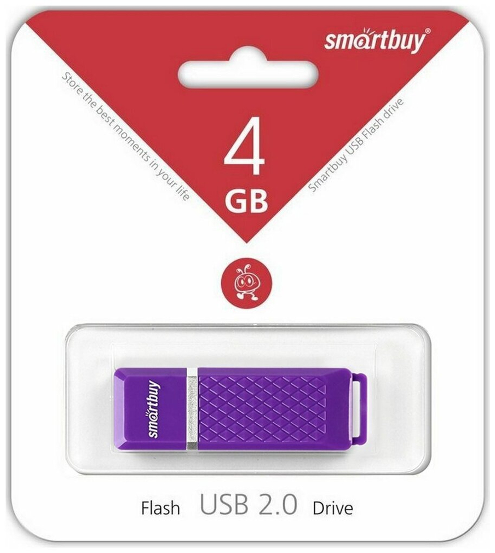 USB флеш накопитель 4 Gb SmartBuy Quartz (SB4GBQZ-V), фиолетовый
