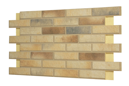 Клинкерная фасадная термопанель, плитка BestPoint Loft Brick Masala, ППУ (пенополиуретан), 1028x616 толщина 65 мм