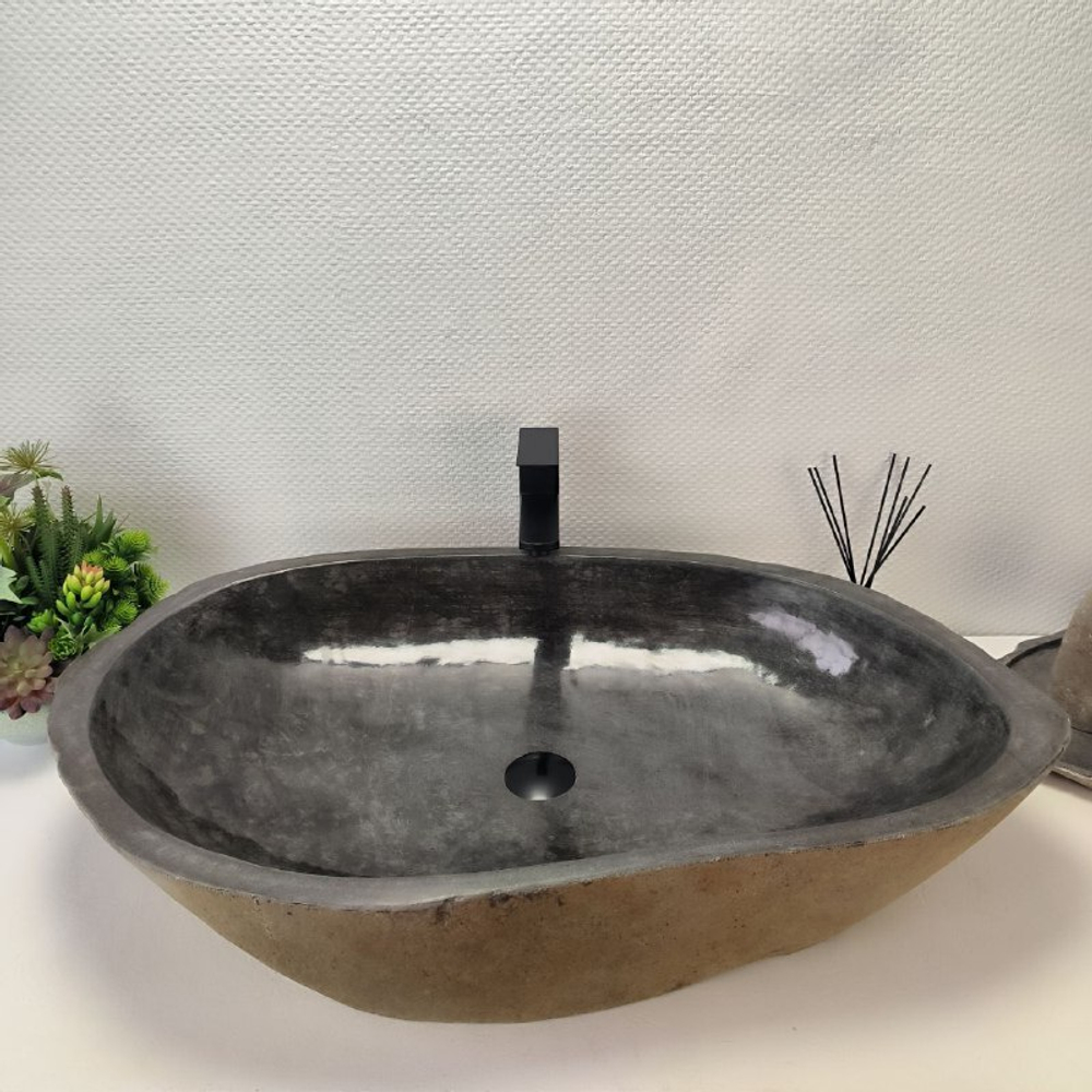 Раковина из речного камня RS-63641 (87*50*17) 0125