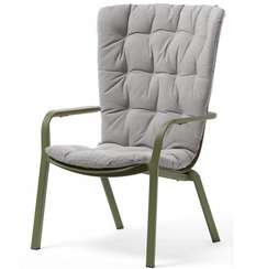 Уличное кресло Folio агава с серой подушкой