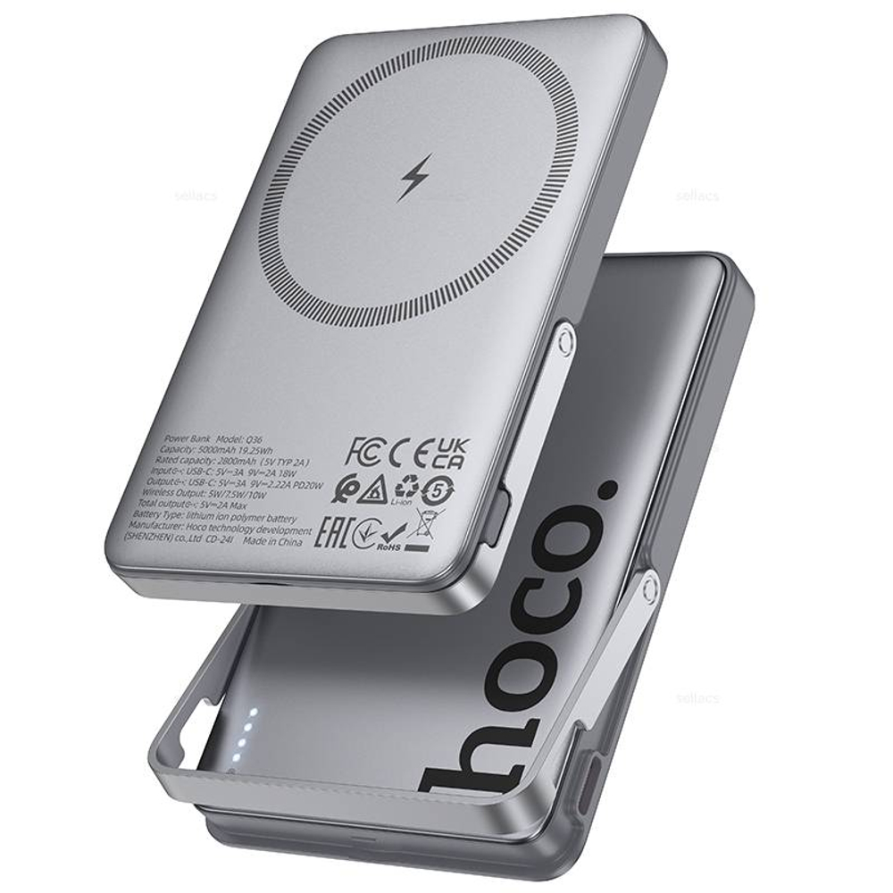 Портативный аккумулятор Hoco Q36 5000mAh PD20W (metal grey)