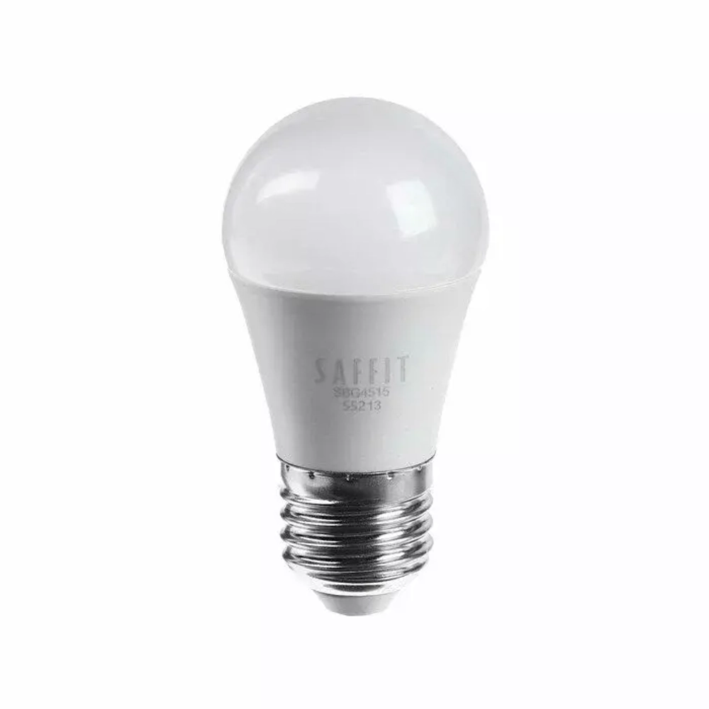 Лампа Е27 G45  15Вт(150Вт) 6400K холодный  SAFFIT