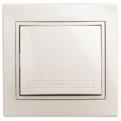 Переключатель Intro Plano 1-108-02 промежуточный, 10А-250В, IP20, СУ, слоновая кость