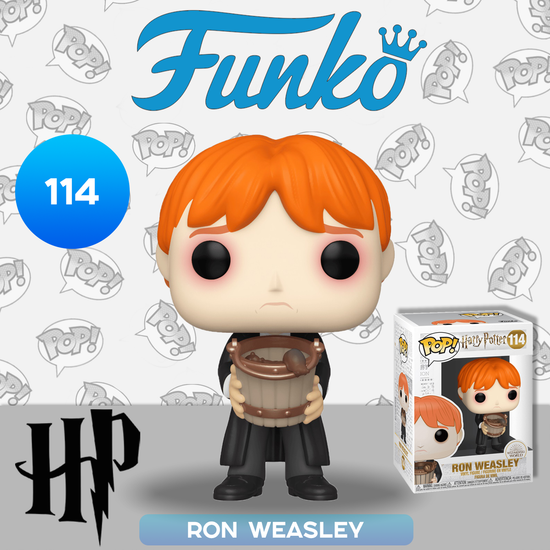 Фигурка Funko POP! Harry Potter S10 Ron Weasley Puking Slugs w/Bucket (114) 48066 / Фигурка по мотивам фильма "Гарри Поттер", Рон Уизли со слизнями