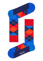 Сине-красные носки унисекс Argyle Sock (Размер: 29) (Цвет: синий с красным)