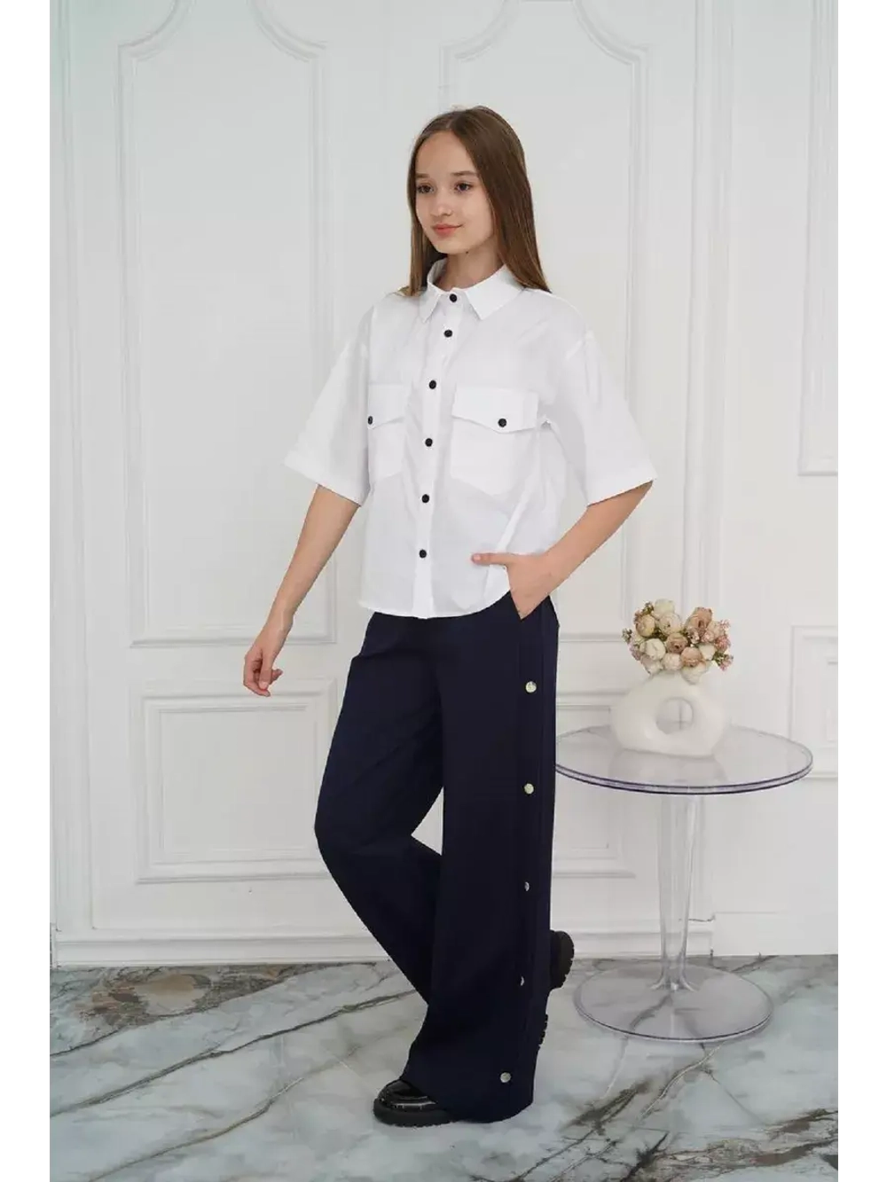 Брюки для девочки подростковые оверсайз