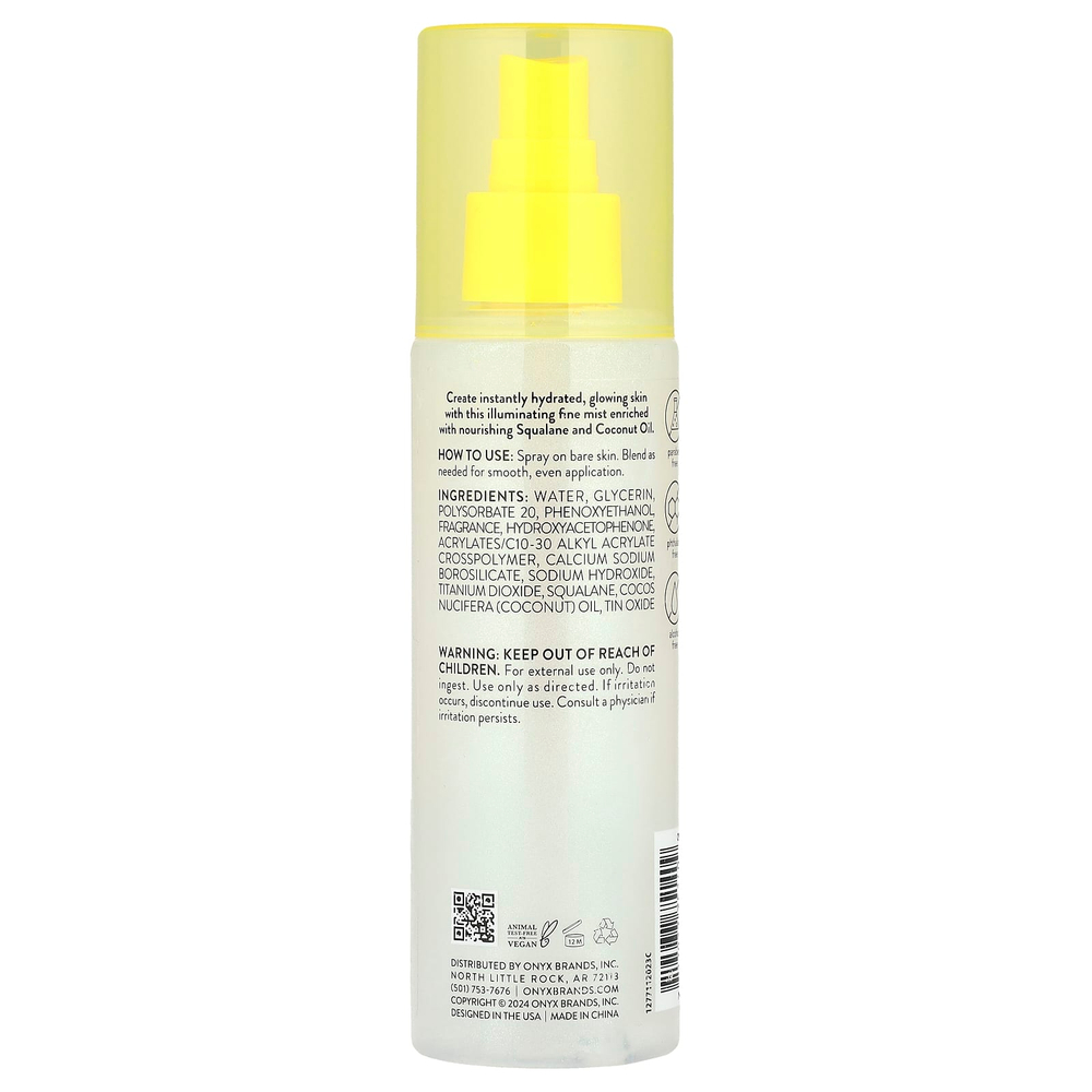 Onyx Professional, Coconut Bliss, увлажняющий спрей с мерцающим эффектом, кокос и ваниль, 200 мл (6,5 жидк. Унции)