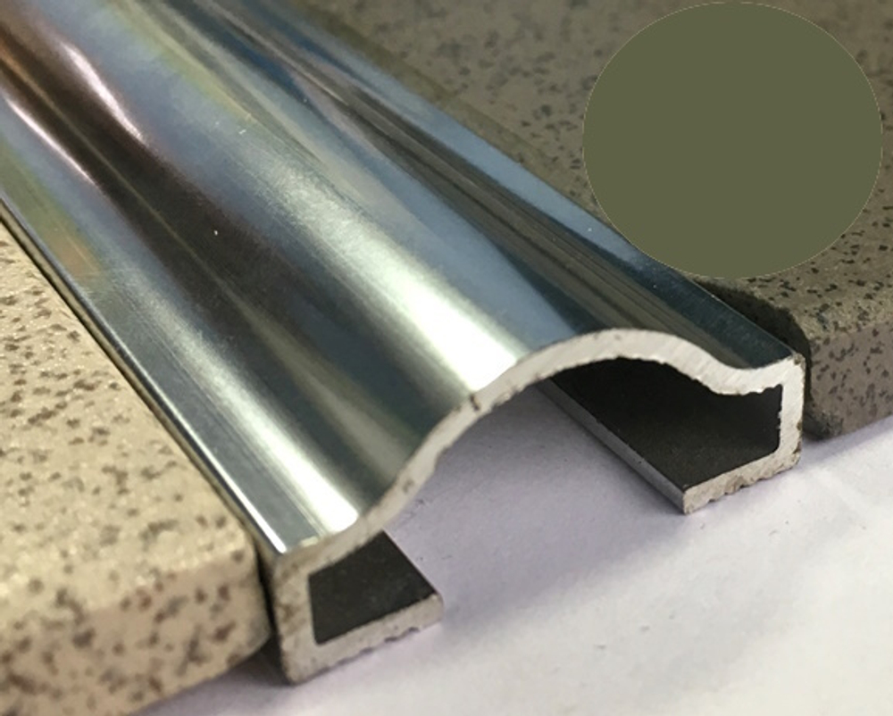 Алюминиевый разделительный бордюрный профиль бронза LI
