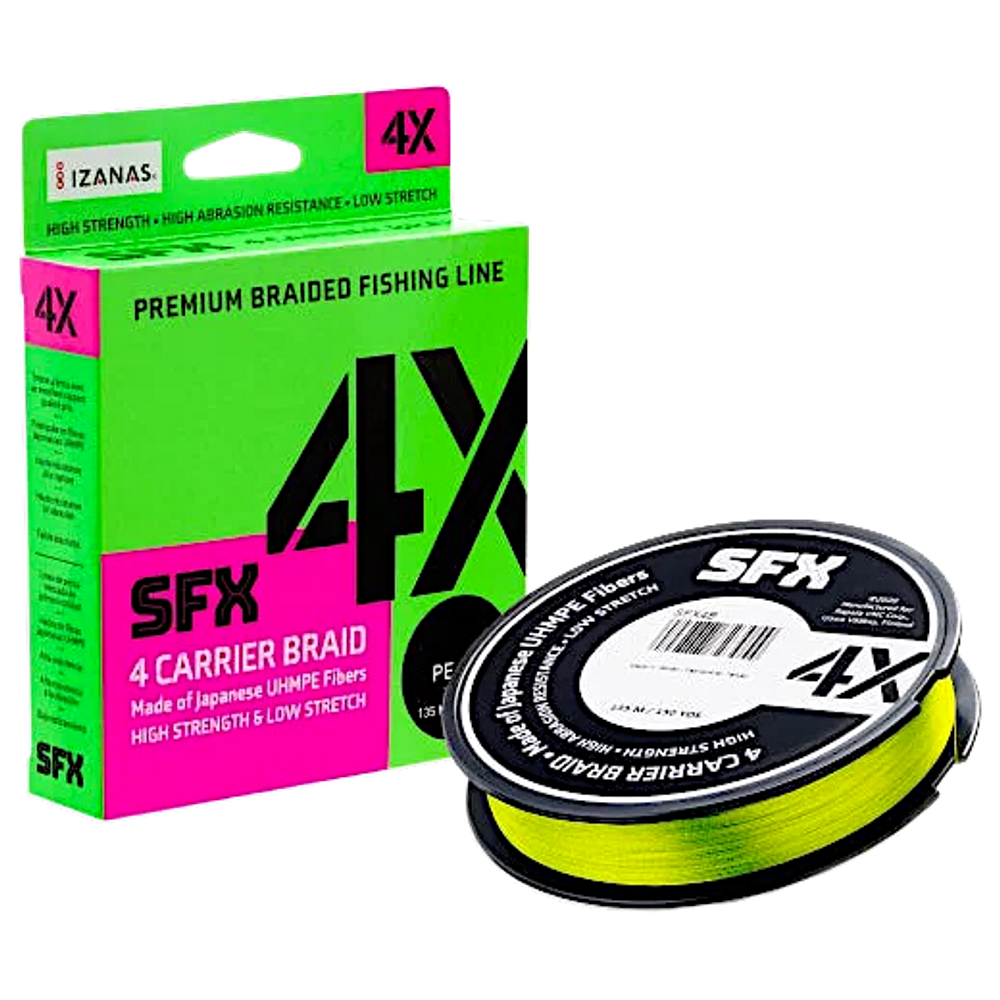 Шнур Sufix SFX 4X жёлтая 135м 0.235мм 13.6кг PE2