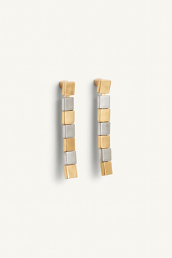 ZARA МЕТАЛЛИЧЕСКИЕ СЕРЬГИ, ЗОЛОТОЙ