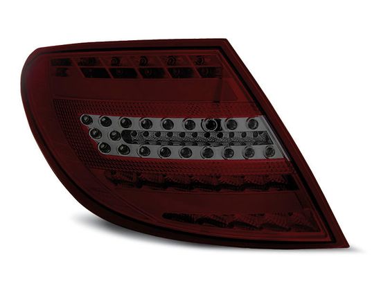 Задние фонари Mercedes C W204 red smoke led bar