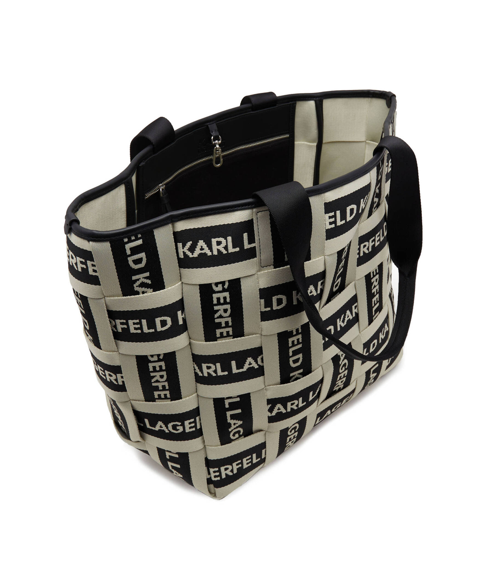 Сумка-шопер k/webbing logo lg tote Karl Lagerfeld - бежевый(235W3029)