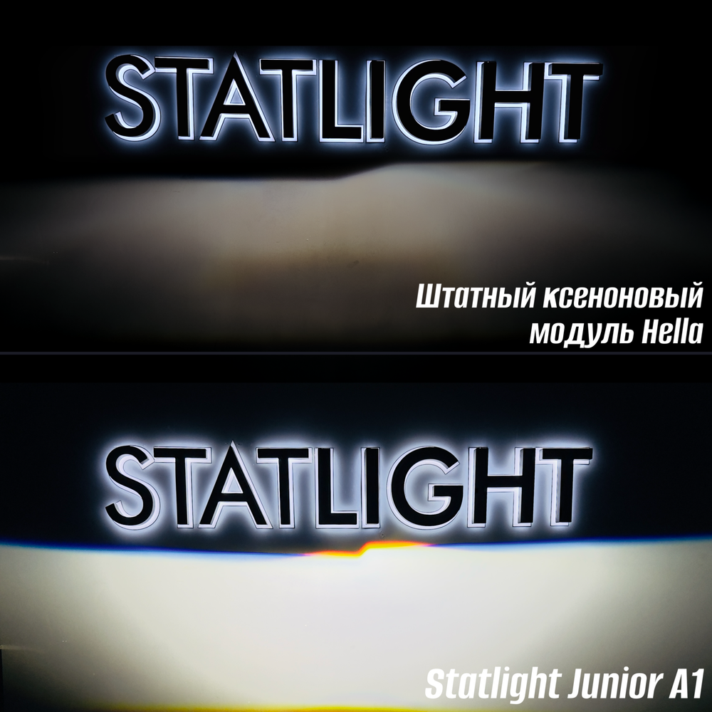 Би Лед линзы автомобильные в фары Светодиодные Statlight Junior A1 Bi LED линзы 3.0 дюйма, комплект 2 шт.