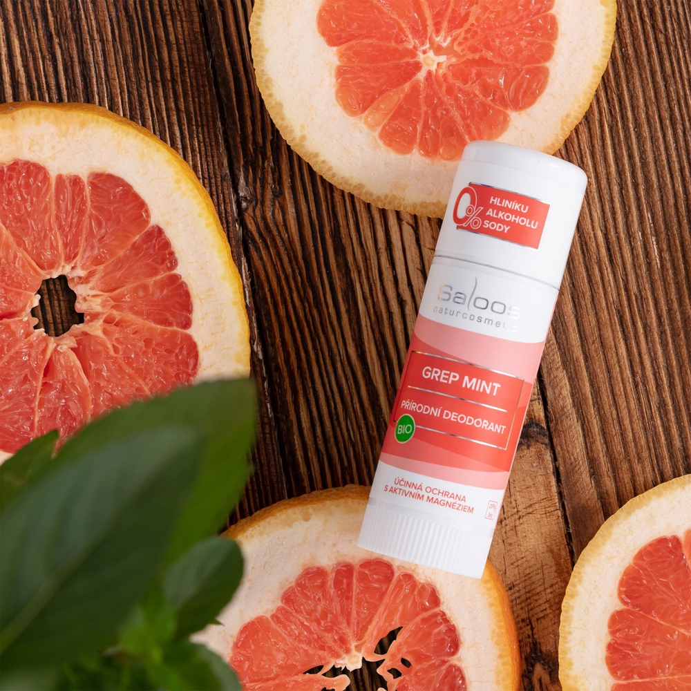 Saloos Bio Deodorant Grep Mint - стик-дезодорант /   50  ml  / GTIN 8594031324867