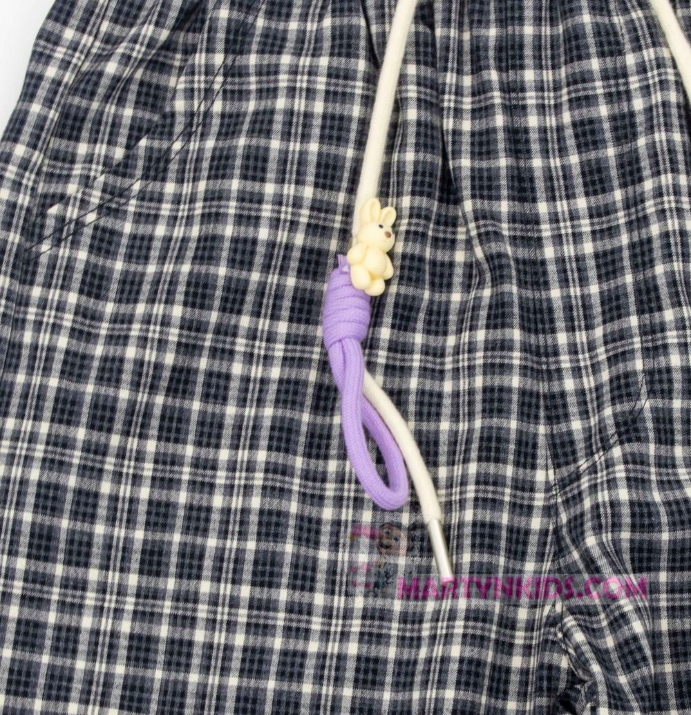 брюки клетка Зайка на резинке 4551