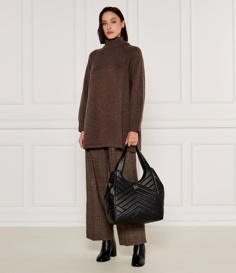 Кожаная сумка-шопер PUZZLE Pinko - черный(104536 A29Y)