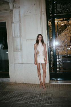 ZARA МИНИ-ЮБКА С БАХРОМОЙ, РОЗОВЫЙ