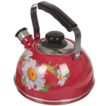 Чайник сталь, эмал, 2.5 л, свист, подв ручк, Рубин, С2206, крас-борд, TМ04/25/01/01 /05  /14