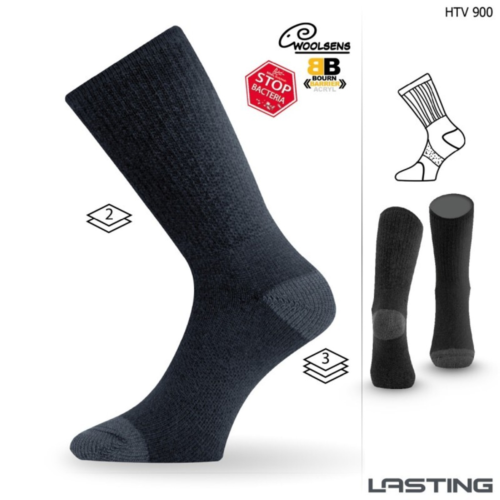 Носки Lasting HTV 900, acryl+wool, черный, размер L , HTV900L