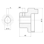 Полумуфта SGEA21M03048FG