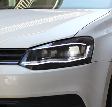 Передние фары Фольксваген Поло 2010-2019 V11 type [Комплект Л+П; яркие ходовые огни; светодиодные; БИ LED линза; динамичный поворотник]